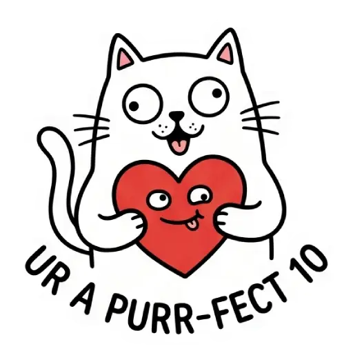 funny, cat, love, romantic, love you, WhatsApp, sticker, valentine (18)